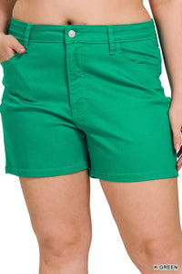 HIGH RISE JEAN COLOR SHORTS