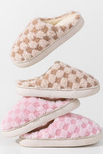 Load image into Gallery viewer, PLUSH CHECKER WARM COMFY COZY SLIPPERS