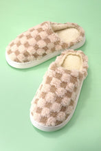 Load image into Gallery viewer, PLUSH CHECKER WARM COMFY COZY SLIPPERS
