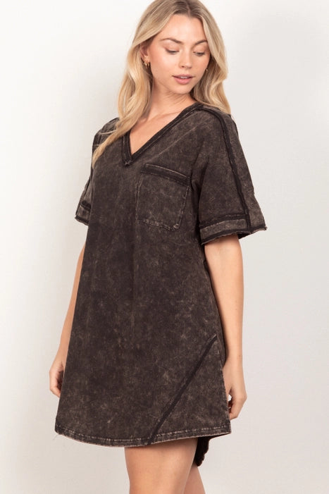 Oversized Washed T-Shirt Knit Dress Oversized Washed T-Shirt Knit Dress