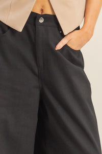 Washed Wide-leg Trousers