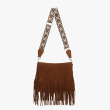 Load image into Gallery viewer, Sadie Suede Fringe Crossbody w/ Guitar Strap