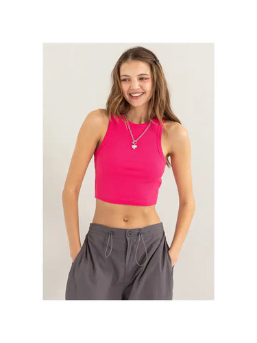 RIBBED Crop Tank Top