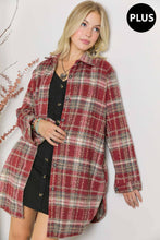 Load image into Gallery viewer, PLUS BUTTON DOWN FLANNEL SHACKET