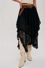 Load image into Gallery viewer, LACE TIER MIDI SKIRT
