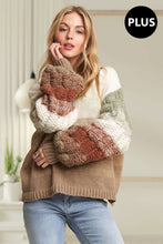 Load image into Gallery viewer, PLUS SIZE PUFF SLEEVE SWEATER TOP