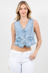 Light Wash Vintage Denim Vest