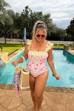 Load image into Gallery viewer, FLORAL RAINBOW SWIM SET