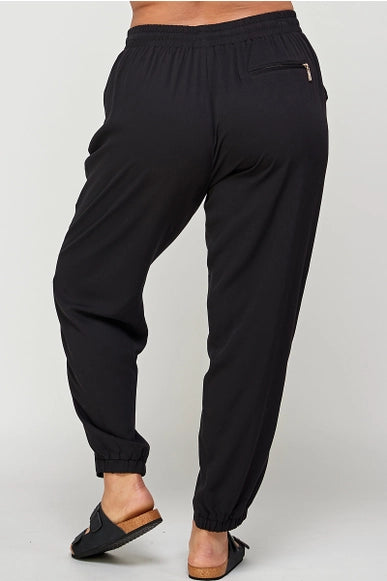 Plus Size Solid Jogger Pants