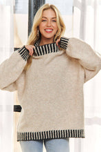 Load image into Gallery viewer, EDGE ACCENT LOOSE FIT SWEATER TOP