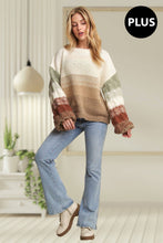 Load image into Gallery viewer, PLUS SIZE PUFF SLEEVE SWEATER TOP