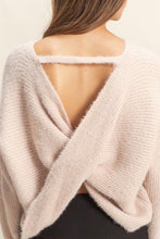 Load image into Gallery viewer, Oversized Fuzzy Sweater With Back Twist Detail