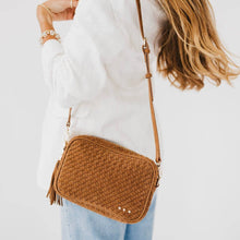 Load image into Gallery viewer, Suede Woven Willow Camera Crossbody Bag