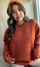Load image into Gallery viewer, Evelyn Embossed Sweater - Corn Maze Pumpkin Spice Latte