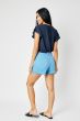 MID RISE GARMENT DYED FRAY HEM SHORTS