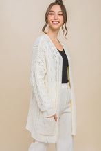 Load image into Gallery viewer, Chenille Cable Knit Oversized Open Front Cardigan