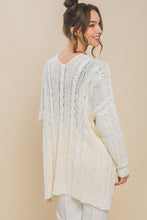 Load image into Gallery viewer, Chenille Cable Knit Oversized Open Front Cardigan