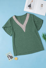 Load image into Gallery viewer, Embroidery V Neck Draped Sleeve Plus Size Blouse