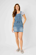 Load image into Gallery viewer, HIGH WAIST RAW HEM OVERALL SKIRT