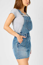 Load image into Gallery viewer, HIGH WAIST RAW HEM OVERALL SKIRT