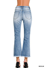 Load image into Gallery viewer, High Rise Straight Raw Hem Cropped Denim Pants