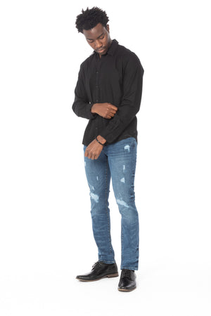 Denim Slim Distressed Skinny Jean