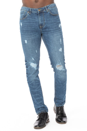 Denim Slim Distressed Skinny Jean