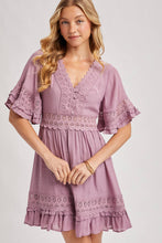 Load image into Gallery viewer, V-NECK LACE DRESS OPEN BACK - EASTER DAY