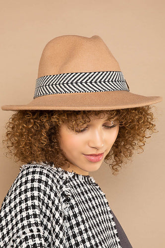Double diagonal line fedora