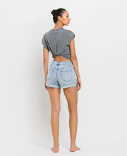 Load image into Gallery viewer, High Rise Single Cuff Denim Shorts