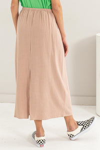 Linen Midi Skirt