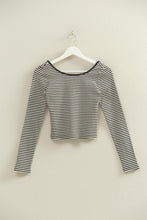 Load image into Gallery viewer, Striped Long Sleeve Top With Scoop Back Neckline