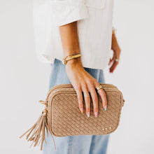 Load image into Gallery viewer, Suede Woven Willow Camera Crossbody Bag