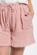 Load image into Gallery viewer, Lined Fluttered Hem Patch Pocket Shorts