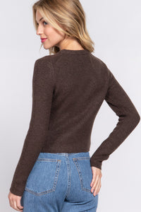 LONG SLEEVE CREW NECK SWEATER TOP