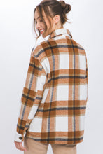 Load image into Gallery viewer, Wool Blend Plaid Button Up Shacket