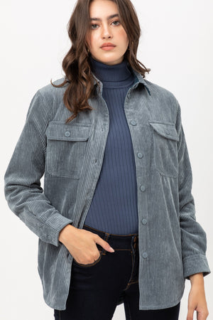 Corduroy Reversible Button Down Jacket