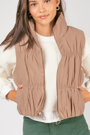 High Neck Crop Vest