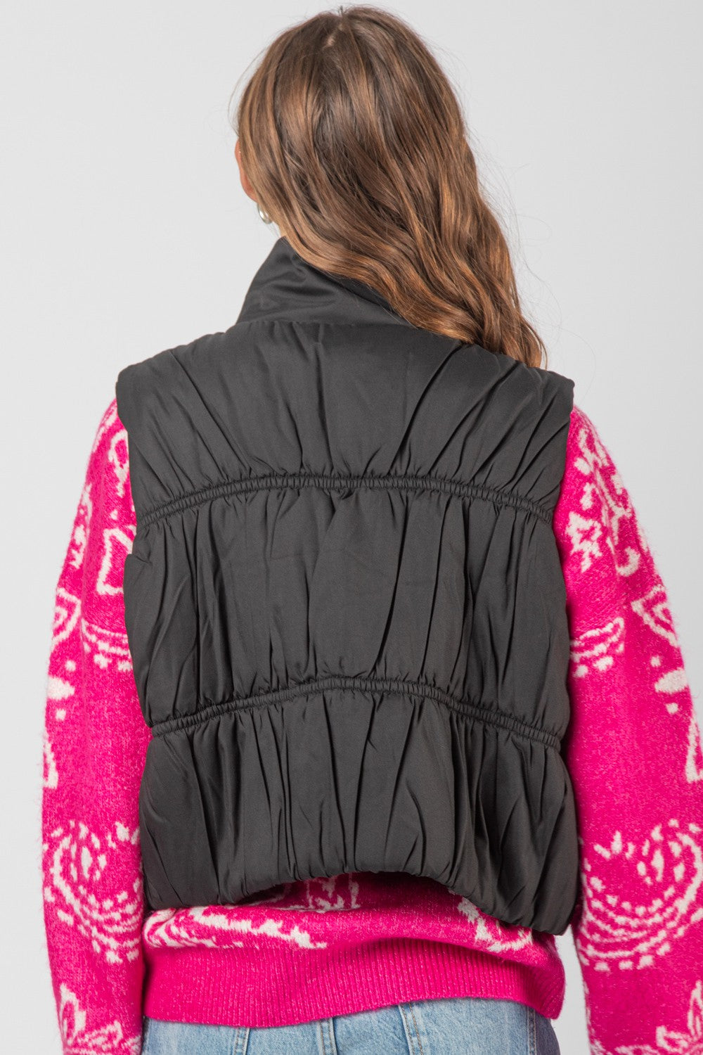 High Neck Crop Vest