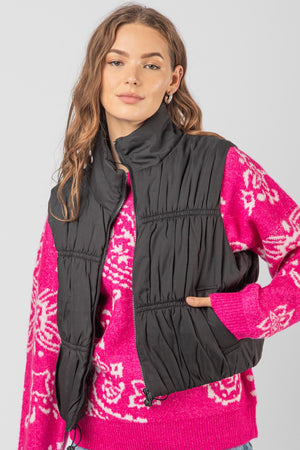 High Neck Crop Vest