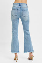 Load image into Gallery viewer, High Rise Bootcut Fray Hem Cropped Jean