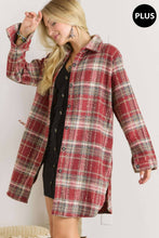 Load image into Gallery viewer, PLUS BUTTON DOWN FLANNEL SHACKET
