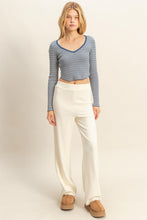Load image into Gallery viewer, Striped Long Sleeve V-neck Sweater