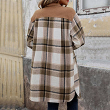 Load image into Gallery viewer, Women&#39;s Polished Plaid Long Coat