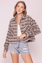 Load image into Gallery viewer, Plaid Button Front Shacket