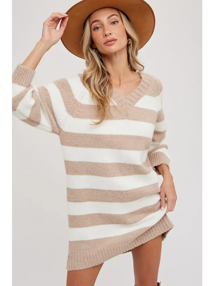 STRIPE SWEATER DRESS