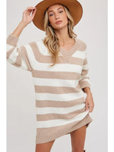 Load image into Gallery viewer, STRIPE SWEATER DRESS