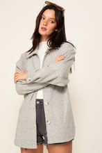 Load image into Gallery viewer, LONG SLEEVE BUTTON DOWN BRUSHED WAFFLE SHACKET