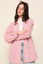 Load image into Gallery viewer, LONG SLEEVE BUTTON DOWN BRUSHED WAFFLE SHACKET