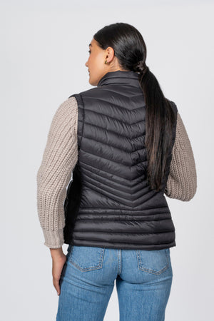 CHEVRON QUILTED PUFFER VEST